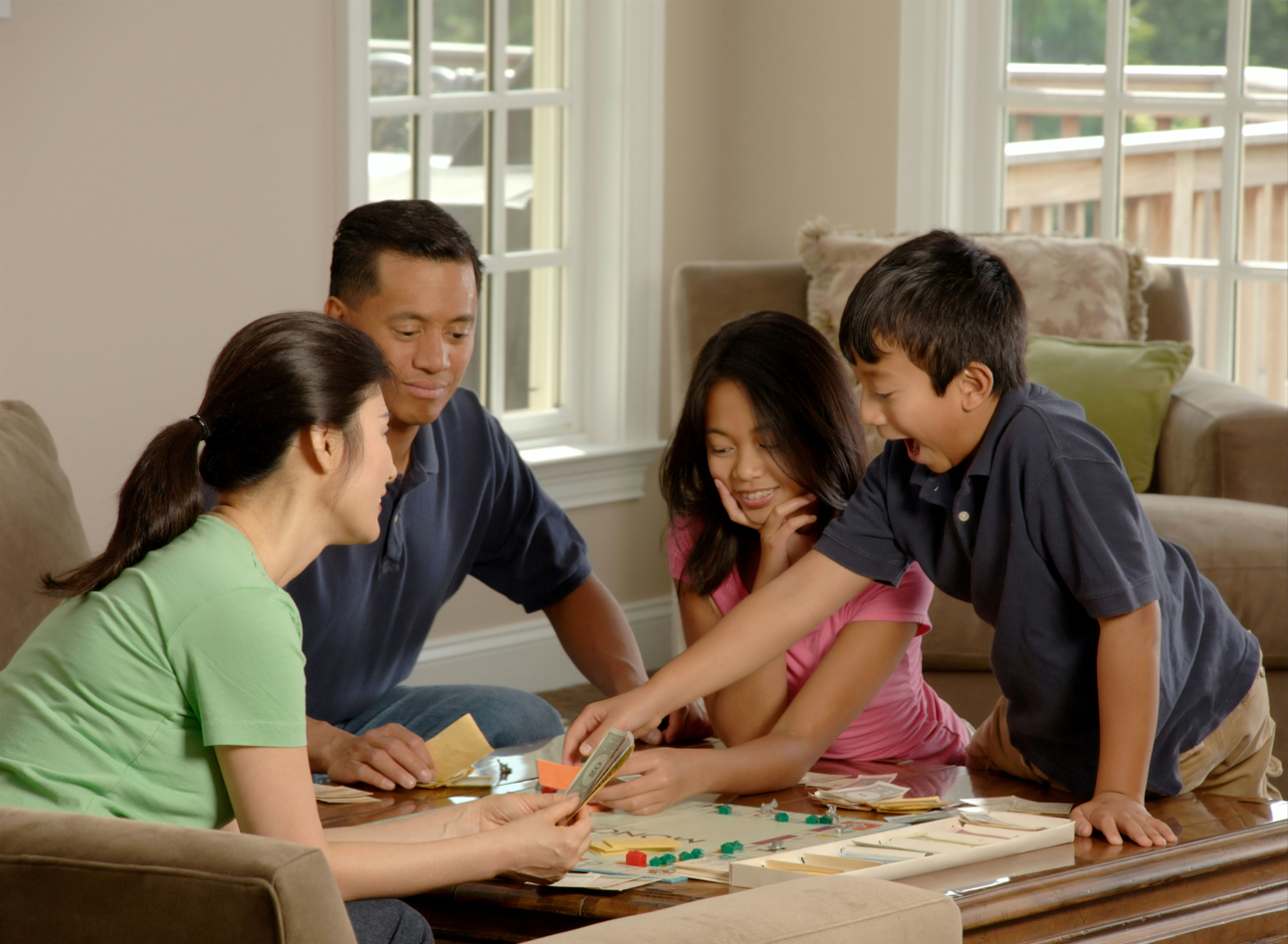 Filipino family spending time together